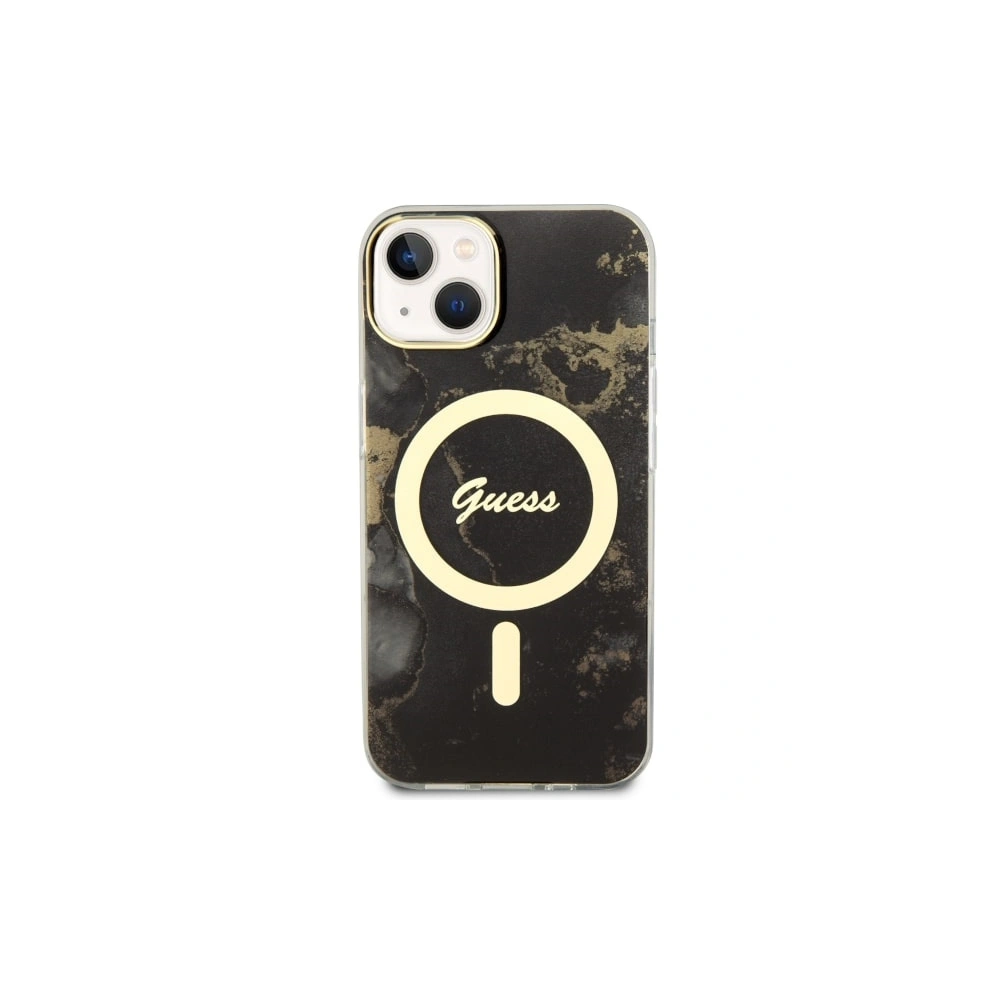 Hurtownia GSM - Etui Guess GUHMP14MHTMRSK Apple iPhone 14 Plus / 15 Plus černý/black hardcase Golden Marble MagSafe - GUE2503 - {ean13} - Hurt