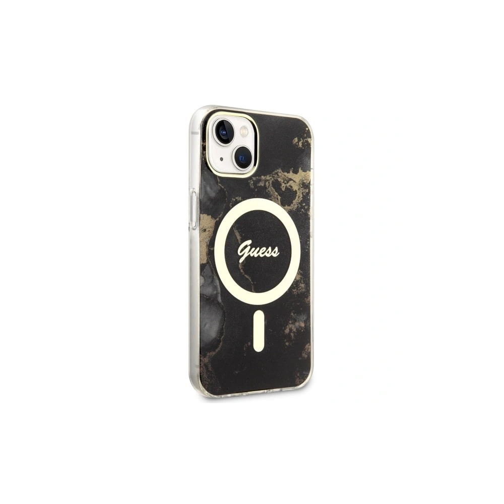 Hurtownia GSM - Etui Guess GUHMP14MHTMRSK Apple iPhone 14 Plus / 15 Plus černý/black hardcase Golden Marble MagSafe - GUE2503 - {ean13} - Hurt