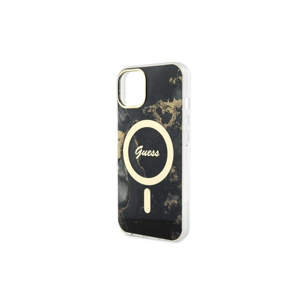 Hurtownia GSM - Etui Guess GUHMP14MHTMRSK Apple iPhone 14 Plus / 15 Plus černý/black hardcase Golden Marble MagSafe - GUE2503 - {ean13} - Hurt