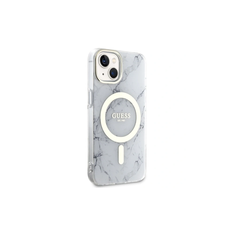 Hurtownia GSM - Etui Guess GUHMP14MPCUMAH Apple iPhone 14 Plus / 15 Plus fehér/white kemény tok Marble MagSafe - GUE2504 - {ean13} - Hurt