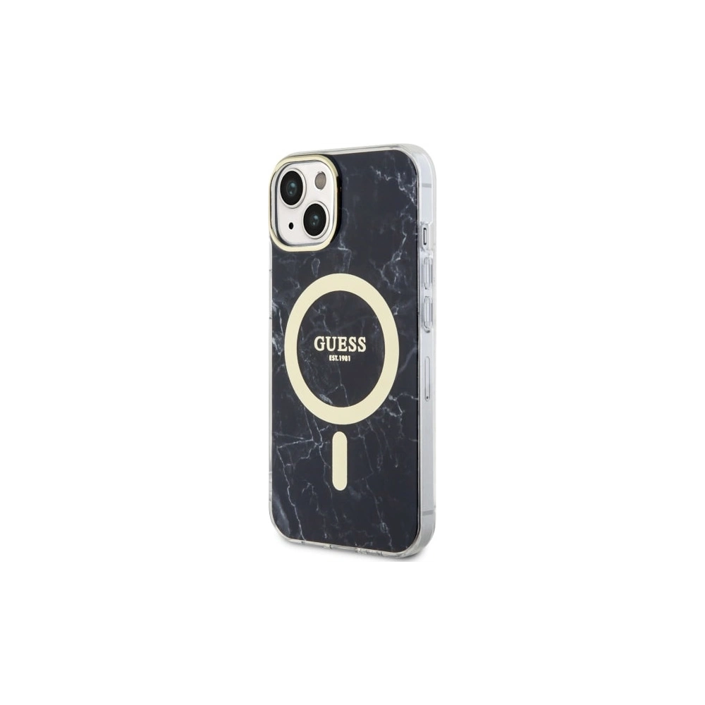 Wholesale Guess GUHMP14MPCUMAK Apple iPhone 14 Plus / 15 Plus black hardcase Marble MagSafe - GUE2505 - {ean13} - Hurt
