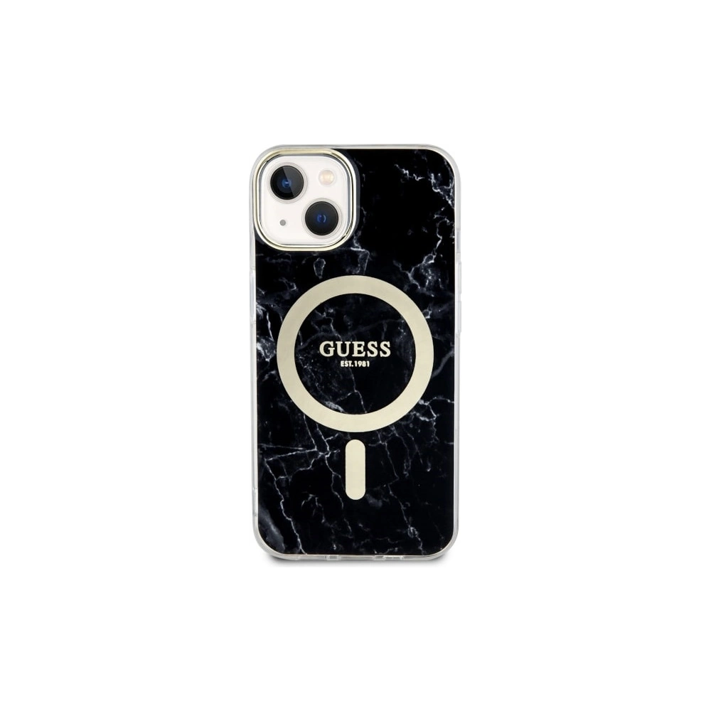 Wholesale Guess GUHMP14MPCUMAK Apple iPhone 14 Plus / 15 Plus black hardcase Marble MagSafe - GUE2505 - {ean13} - Hurt