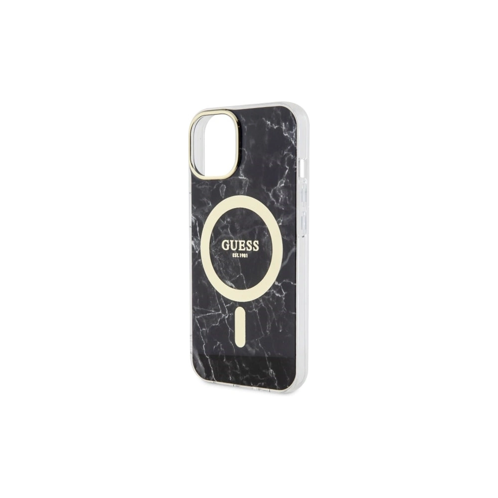 Wholesale Guess GUHMP14MPCUMAK Apple iPhone 14 Plus / 15 Plus black hardcase Marble MagSafe - GUE2505 - {ean13} - Hurt