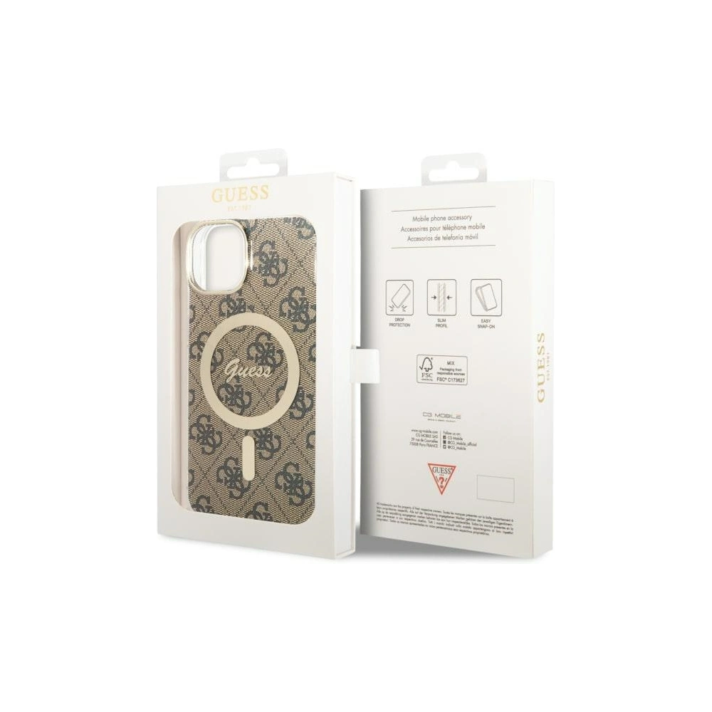Hurtownia GSM - Etui Guess GUHMP14SH4STW Apple iPhone 14 braun/brown hardcase 4G MagSafe - GUE2509 - {ean13} - Hurt