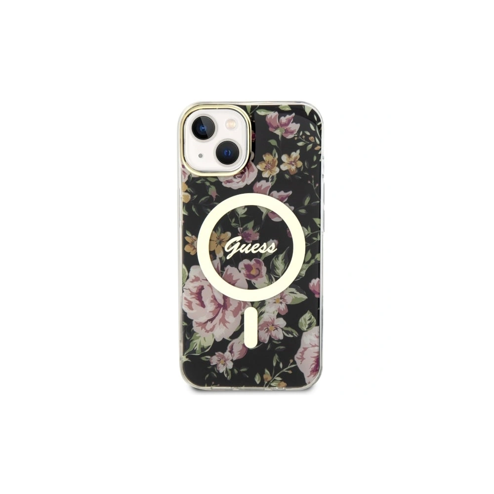 Hurtownia GSM - Etui Guess GUHMP14SHCFWSK Apple iPhone 14 černý/black hardcase Flower MagSafe - GUE2511 - {ean13} - Hurt