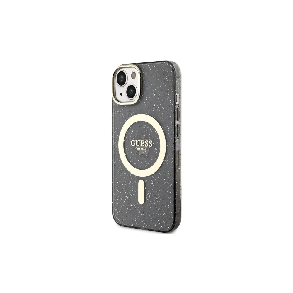 Hurtownia GSM - Etui Guess GUHMP14SHCMCGK Apple iPhone 14 černý/black hardcase Glitter Gold MagSafe - GUE2514 - {ean13} - Hurt