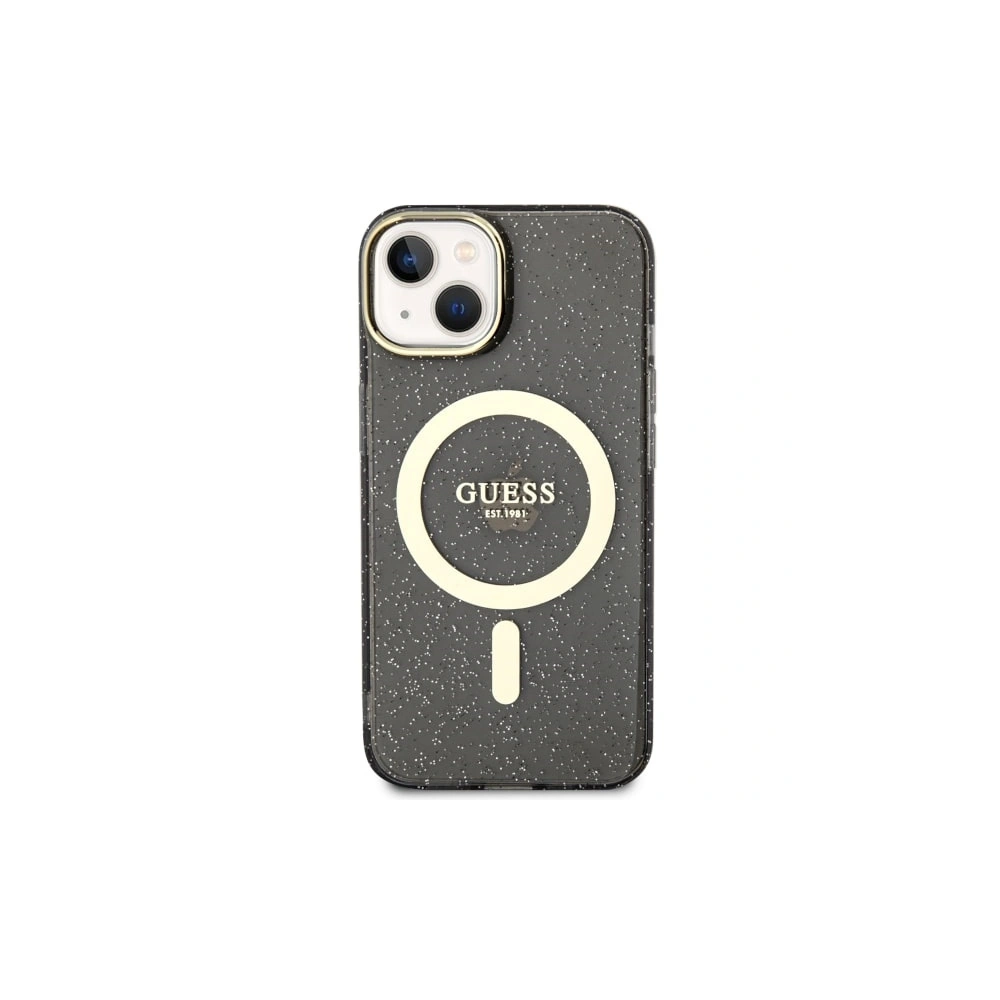Hurtownia GSM - Etui Guess GUHMP14SHCMCGK Apple iPhone 14 černý/black hardcase Glitter Gold MagSafe - GUE2514 - {ean13} - Hurt