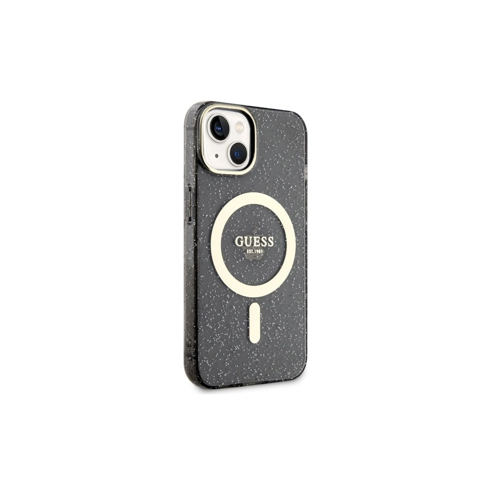 Hurtownia GSM - Etui Guess GUHMP14SHCMCGK Apple iPhone 14 černý/black hardcase Glitter Gold MagSafe - GUE2514 - {ean13} - Hurt