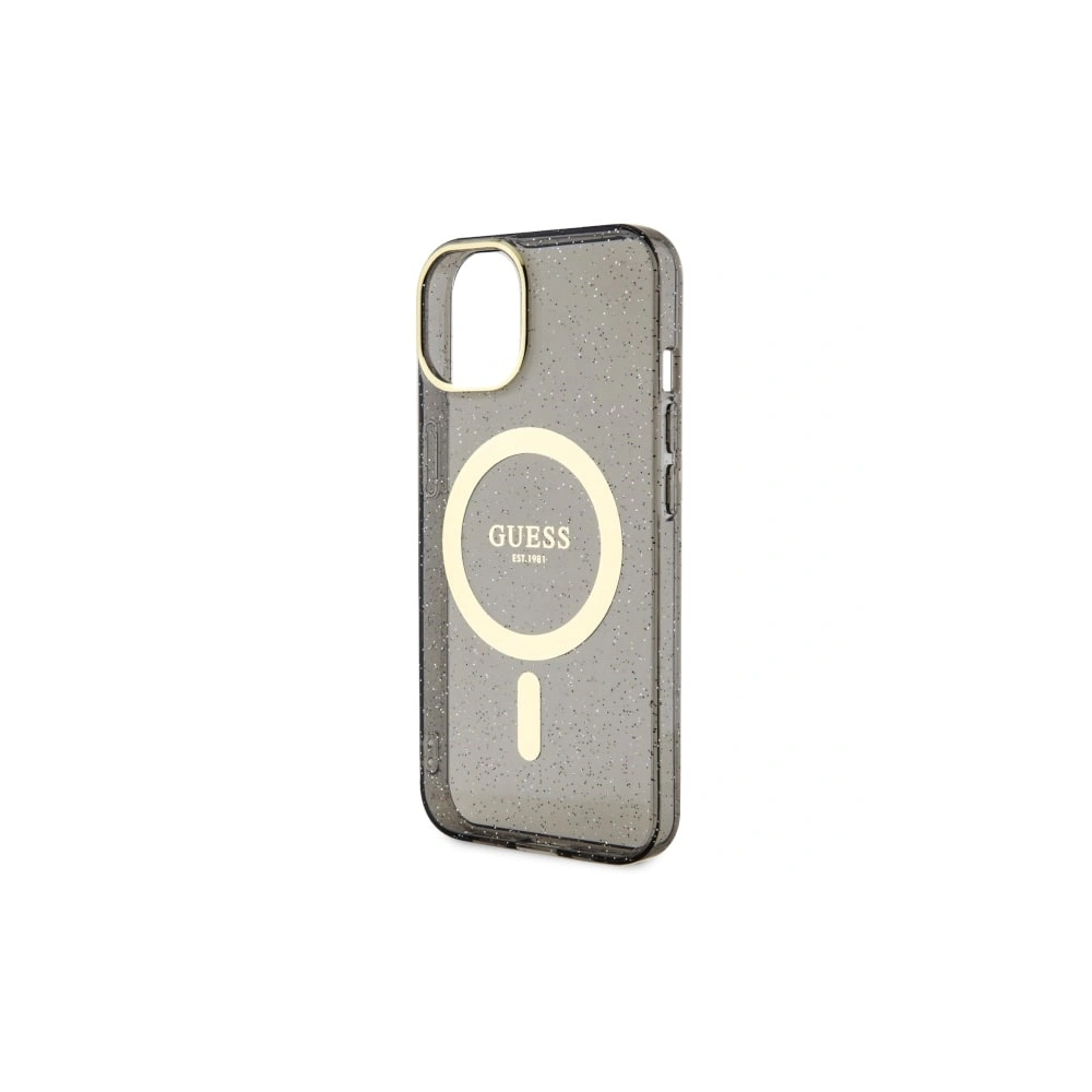 Hurtownia GSM - Etui Guess GUHMP14SHCMCGK Apple iPhone 14 černý/black hardcase Glitter Gold MagSafe - GUE2514 - {ean13} - Hurt