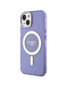 Etui Guess GUHMP14SHCMCGU Apple iPhone 14 purpurowy/purple hardcase Glitter Gold MagSafe