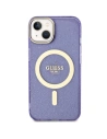 Etui Guess GUHMP14SHCMCGU Apple iPhone 14 purpurowy/purple hardcase Glitter Gold MagSafe