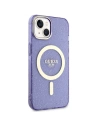 Etui Guess GUHMP14SHCMCGU Apple iPhone 14 purpurowy/purple hardcase Glitter Gold MagSafe