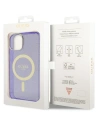 Etui Guess GUHMP14SHCMCGU Apple iPhone 14 purpurowy/purple hardcase Glitter Gold MagSafe