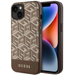 Etui Guess GUHMP14SHGCFSEW Apple iPhone 14 brązowy/brown hardcase GCube Stripes MagSafe