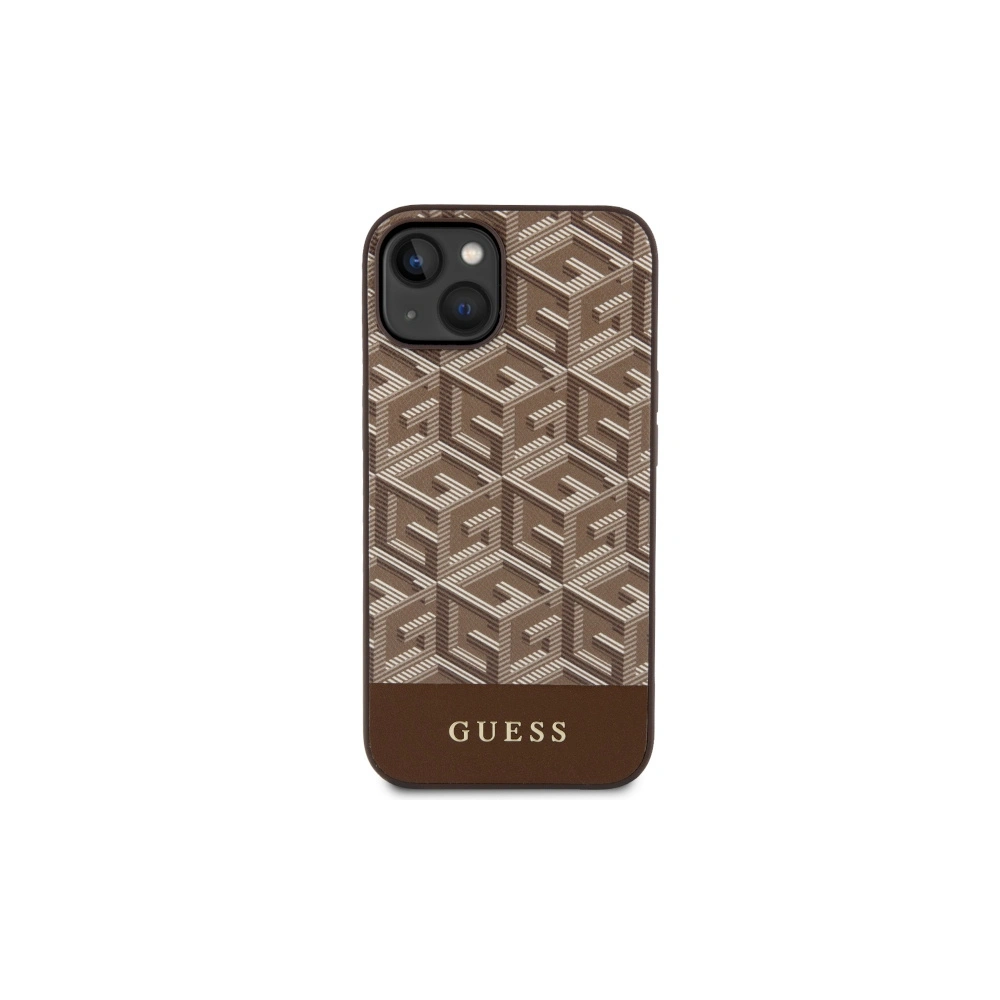 Etui Guess GUHMP14SHGCFSEW Apple iPhone 14 brązowy/brown hardcase GCube Stripes MagSafe