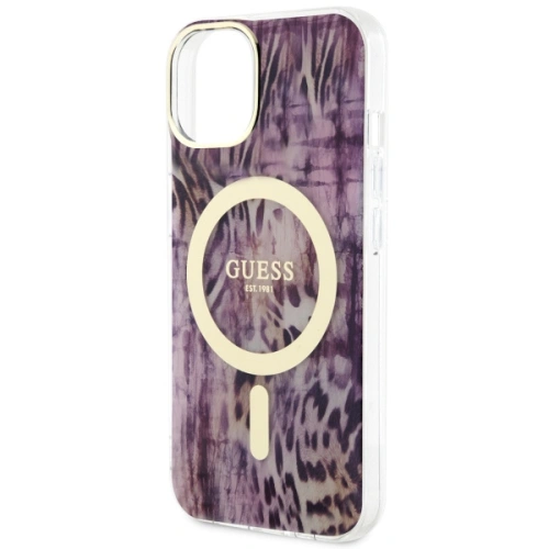 Etui Guess GUHMP14SHLEOPWP Apple iPhone 14 różowy/pink hardcase Leopard MagSafe