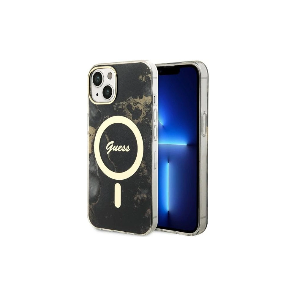 Hurtownia GSM - Etui Guess GUHMP14SHTMRSK Apple iPhone 14 czarny/black hardcase Golden Marble MagSafe - GUE2521 - {ean13} - Hurt