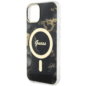 Etui Guess GUHMP14SHTMRSK Apple iPhone 14 czarny/black hardcase Golden Marble MagSafe