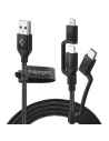 Hurtownia GSM - Spigen C10I3 3in1 USB-C, Lightning și cablu microUSB 150cm Negru - SPN770BLK - {ean13} - Hurt