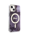 Etui Guess GUHMP14SHTMRSU Apple iPhone 14 purpurowy/purple hardcase Golden Marble MagSafe