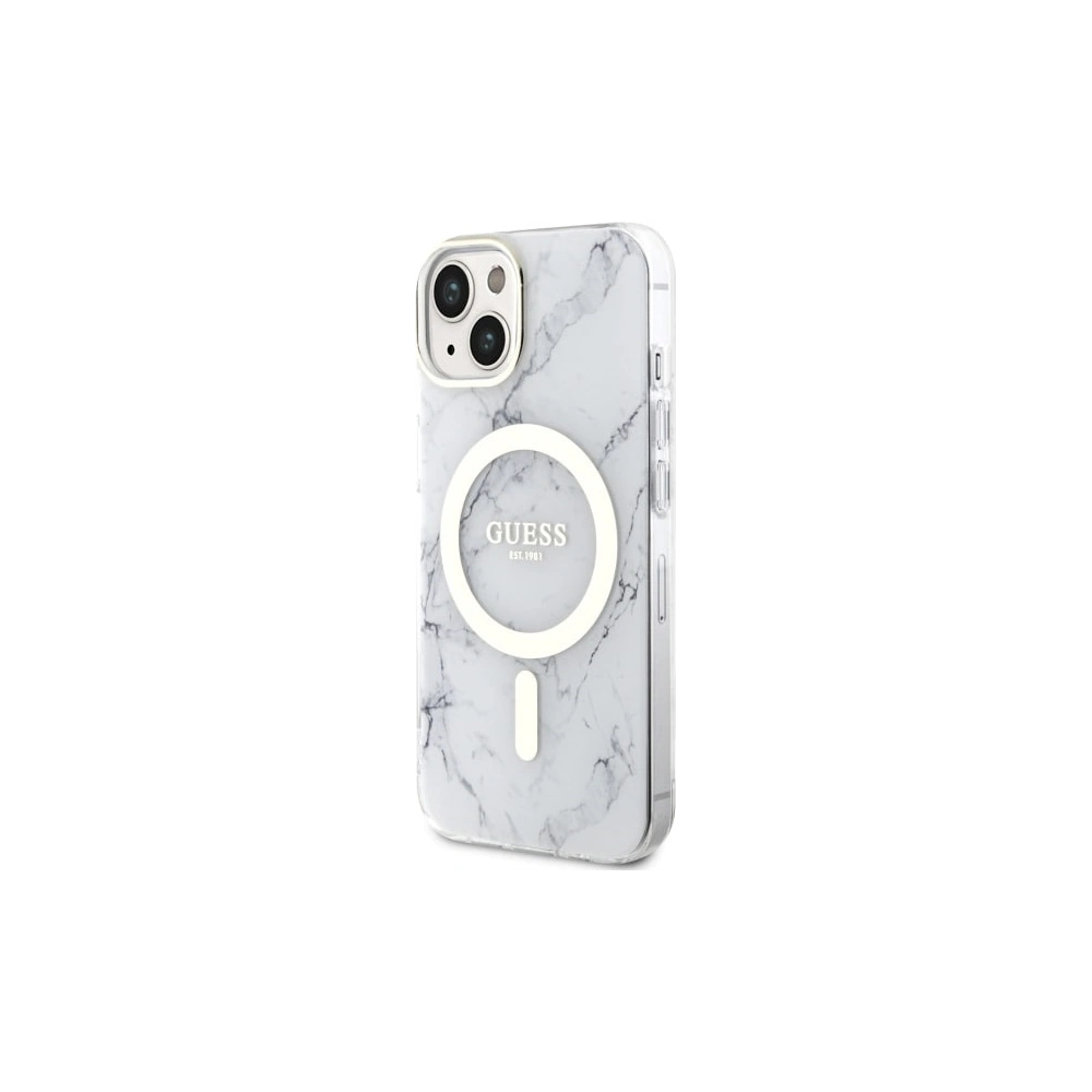 Etui Guess GUHMP14SPCUMAH Apple iPhone 14 biały/white hardcase Marble MagSafe