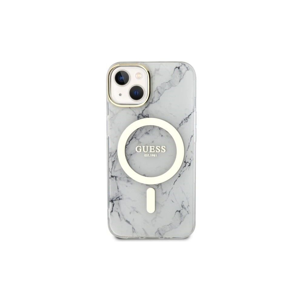 Etui Guess GUHMP14SPCUMAH Apple iPhone 14 biały/white hardcase Marble MagSafe