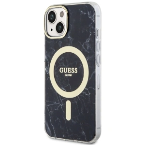 Etui Guess GUHMP14SPCUMAK Apple iPhone 14 czarny/black hardcase Marble MagSafe