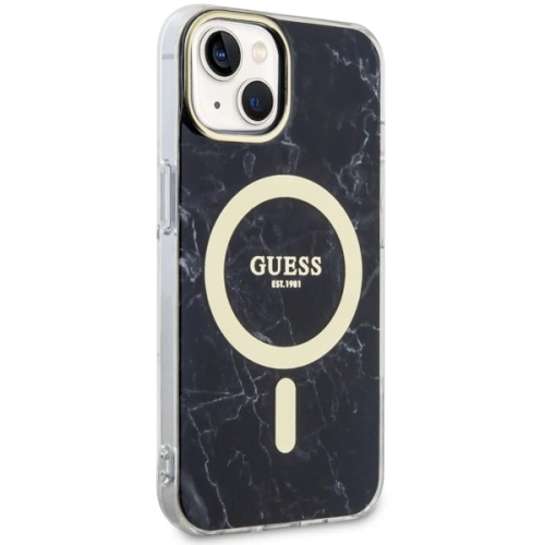 Etui Guess GUHMP14SPCUMAK Apple iPhone 14 czarny/black hardcase Marble MagSafe