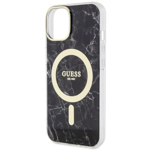 Etui Guess GUHMP14SPCUMAK Apple iPhone 14 czarny/black hardcase Marble MagSafe