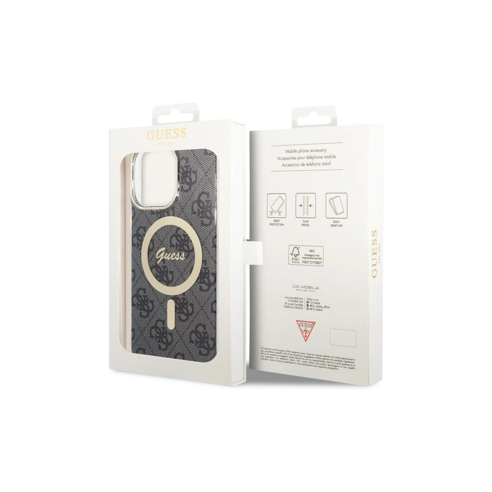 Wholesale Guess GUHMP14XH4STK Apple iPhone 14 Pro Max black hardcase 4G MagSafe - GUE2525 - {ean13} - Hurt
