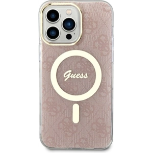Guess GUHMP14XH4STP Apple iPhone 14 Pro Max pink hardcase 4G MagSafe