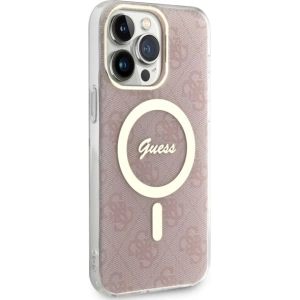 Guess GUHMP14XH4STP Apple iPhone 14 Pro Max pink hardcase 4G MagSafe