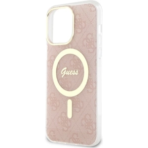 Guess GUHMP14XH4STP Apple iPhone 14 Pro Max pink hardcase 4G MagSafe