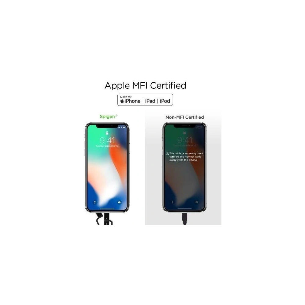 Hurtownia GSM - Spigen C10I3 3in1 USB-C, Lightning și cablu microUSB 150cm Negru - SPN770BLK - {ean13} - Hurt
