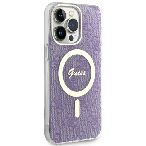 Etui Guess GUHMP14XH4STU Apple iPhone 14 Pro Max purpurowy/purple hardcase 4G MagSafe
