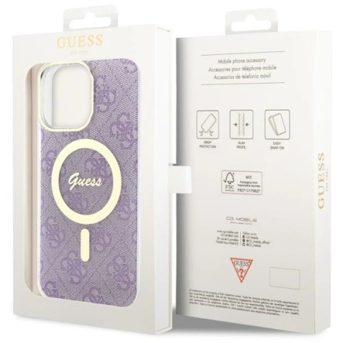 Etui Guess GUHMP14XH4STU Apple iPhone 14 Pro Max purpurowy/purple hardcase 4G MagSafe