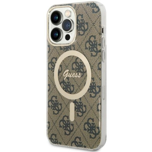 Hurtownia Guess - 3666339126902 - GUE2528 - Etui Guess GUHMP14XH4STW Apple iPhone 14 Pro Max brązowy/brown hardcase 4G MagSafe - B2B homescreen