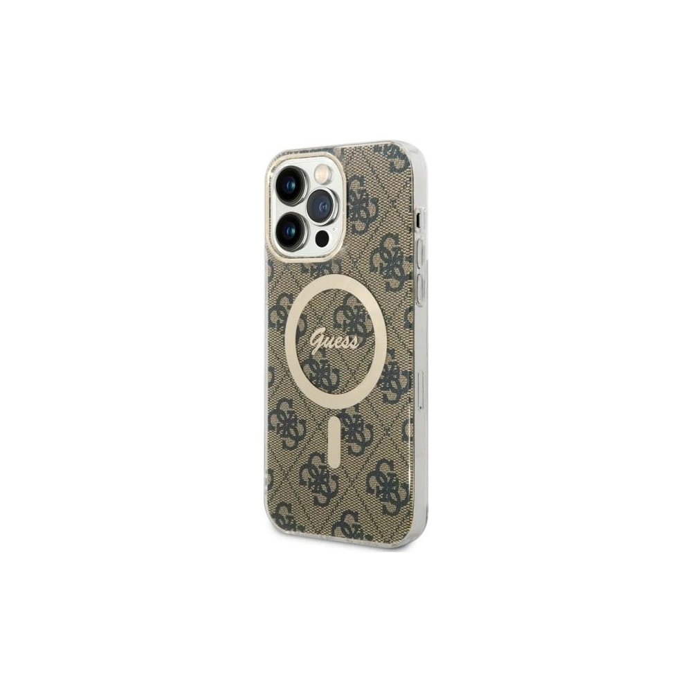 Wholesale Guess GUHMP14XH4STW Apple iPhone 14 Pro Max brown hardcase 4G MagSafe - GUE2528 - {ean13} - Hurt