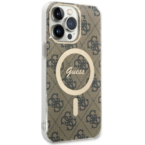 Etui Guess GUHMP14XH4STW Apple iPhone 14 Pro Max brązowy/brown hardcase 4G MagSafe