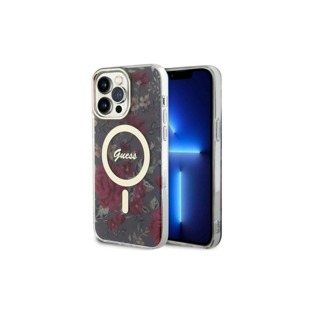 Hurtownia GSM - Etui Guess GUHMP14XHCFWSA Apple iPhone 14 Pro Max zöld/khaki hardcase Flower MagSafe - GUE2529 - {ean13} - Hurt