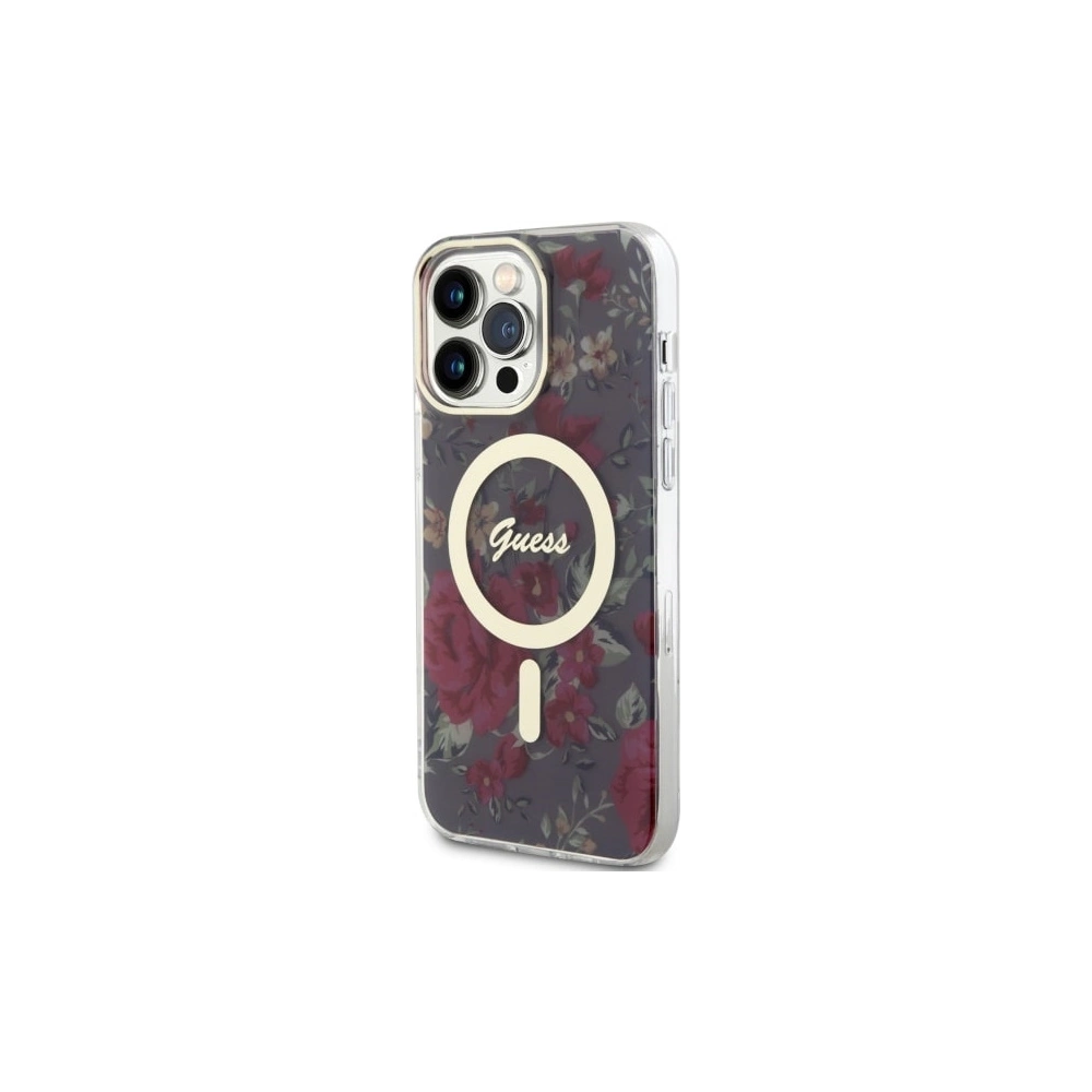 Wholesale Guess GUHMP14XHCFWSA Apple iPhone 14 Pro Max khaki hardcase Flower MagSafe - GUE2529 - {ean13} - Hurt