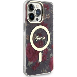 Etui Guess GUHMP14XHCFWSA Apple iPhone 14 Pro Max zielony/khaki hardcase Flower MagSafe