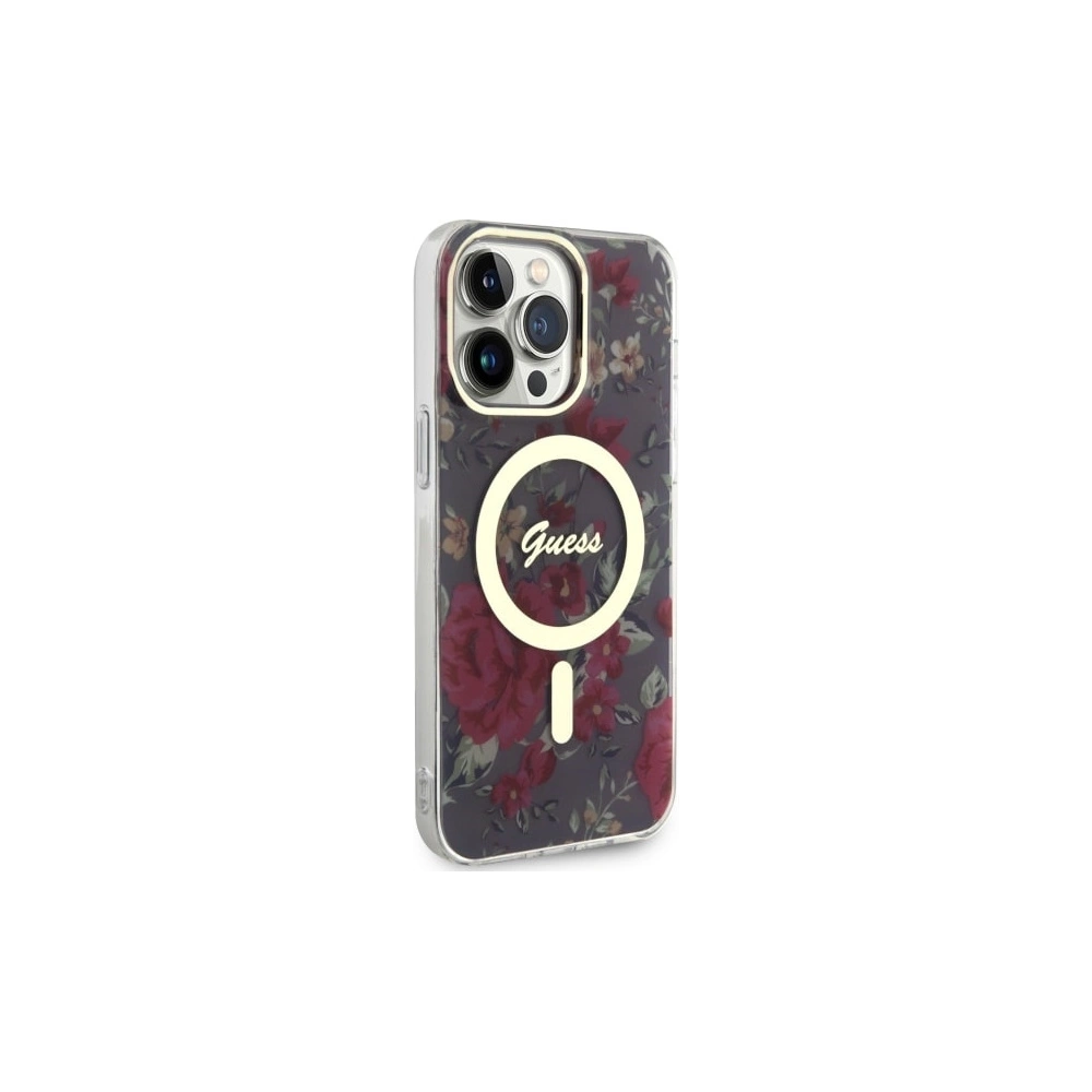 Wholesale Guess GUHMP14XHCFWSA Apple iPhone 14 Pro Max khaki hardcase Flower MagSafe - GUE2529 - {ean13} - Hurt