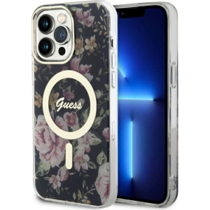 Hurtownia GSM - Etui Guess GUHMP14XHCFWSK Apple iPhone 14 Pro Max schwarz/black hardcase Flower MagSafe - GUE2530 - {ean13} - Hurt