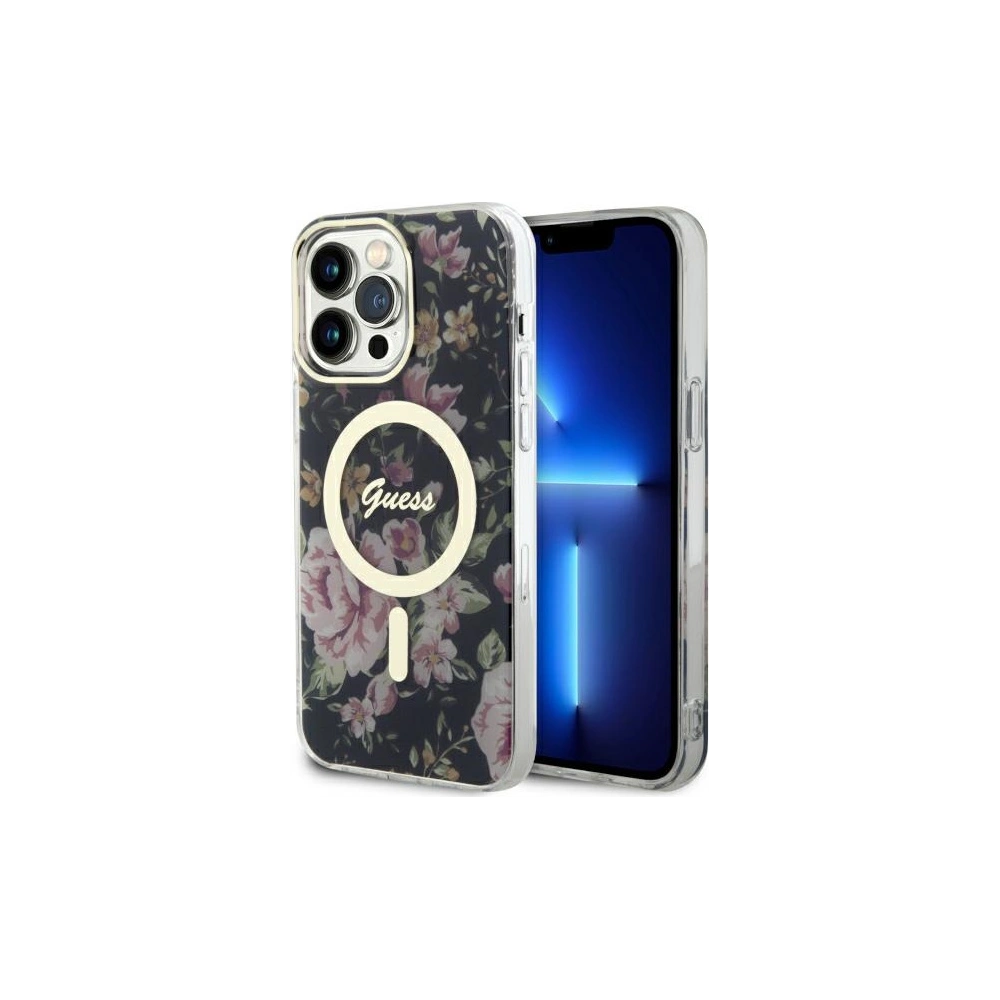 Hurtownia GSM - Etui Guess GUHMP14XHCFWSK Apple iPhone 14 Pro Max schwarz/black hardcase Flower MagSafe - GUE2530 - {ean13} - Hurt