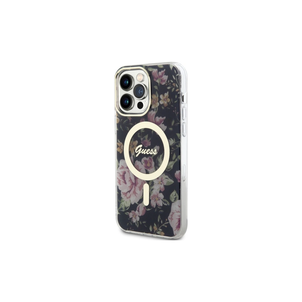 Hurtownia GSM - Etui Guess GUHMP14XHCFWSK Apple iPhone 14 Pro Max schwarz/black hardcase Flower MagSafe - GUE2530 - {ean13} - Hurt