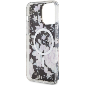 Guess GUHMP14XHCFWSK Apple iPhone 14 Pro Max black hardcase Flower MagSafe