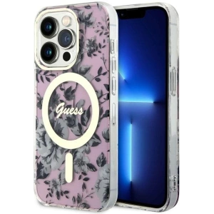 Hurtownia GSM - Etui Guess GUHMP14XHCFWSP Apple iPhone 14 Pro Max rosa/pink Hardcase Flower MagSafe - GUE2531 - {ean13} - Hurt