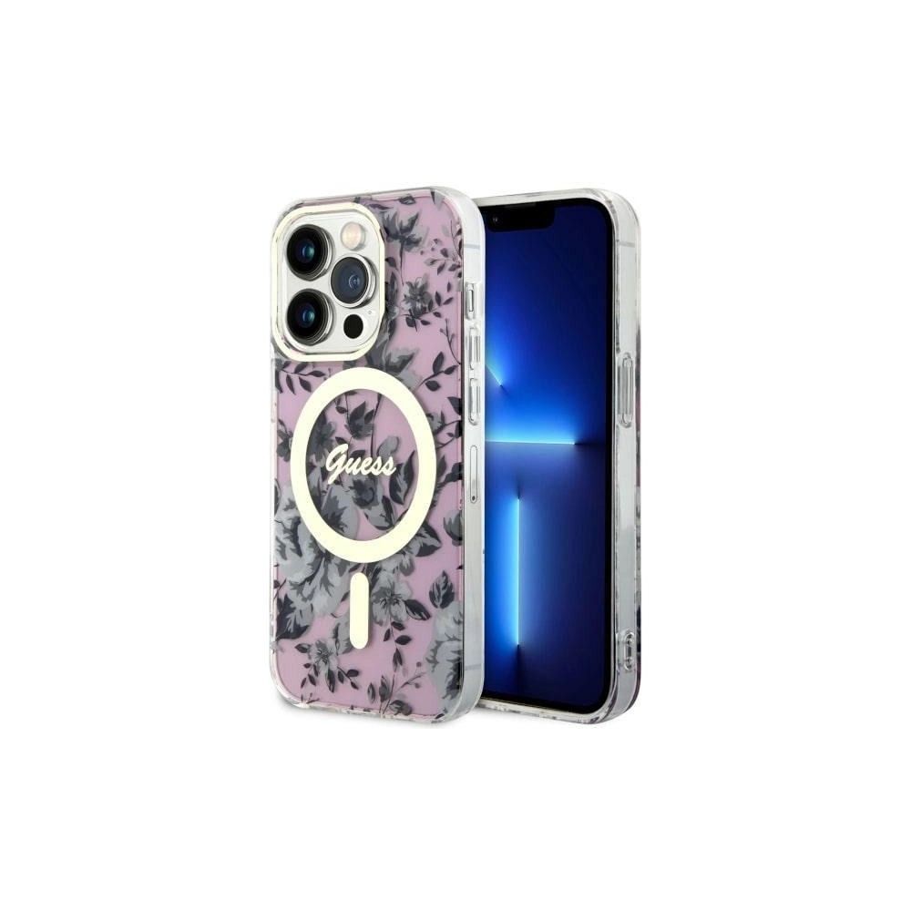 Hurtownia GSM - Etui Guess GUHMP14XHCFWSP Apple iPhone 14 Pro Max rosa/pink Hardcase Flower MagSafe - GUE2531 - {ean13} - Hurt