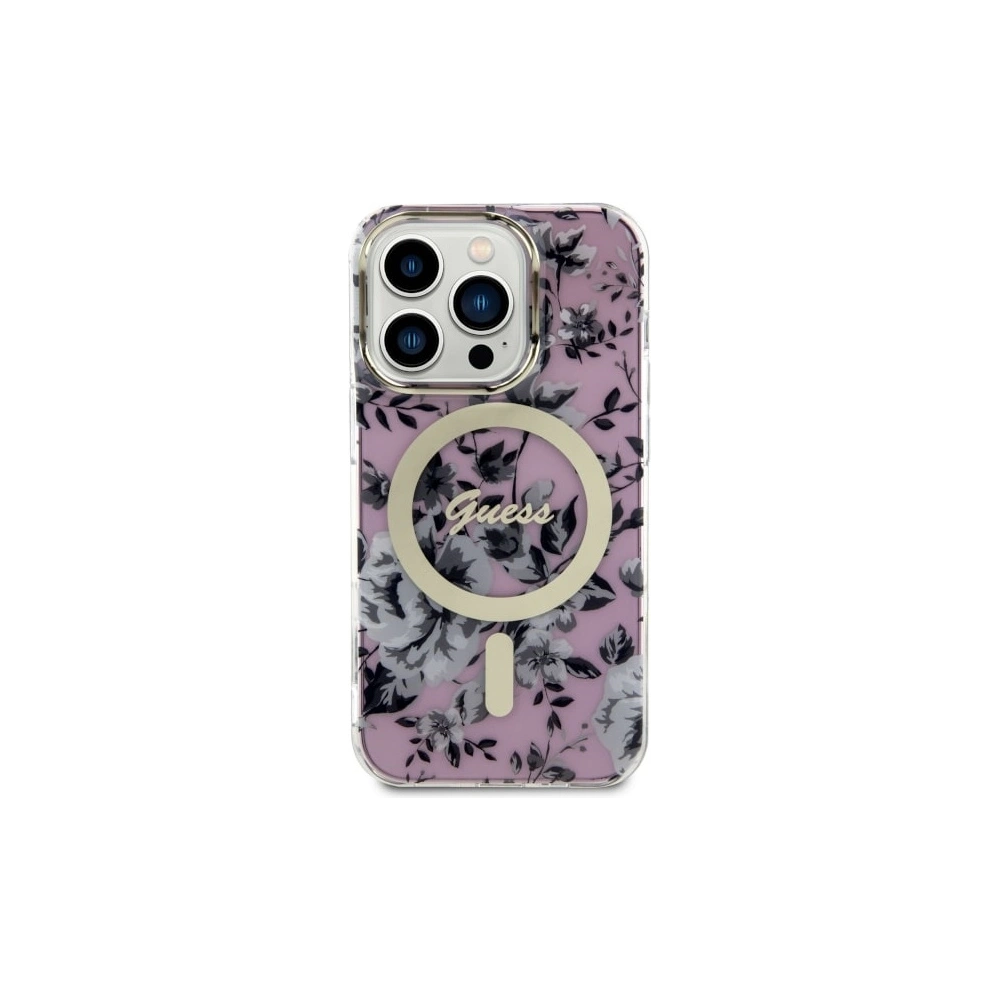 Hurtownia GSM - Etui Guess GUHMP14XHCFWSP Apple iPhone 14 Pro Max rosa/pink Hardcase Flower MagSafe - GUE2531 - {ean13} - Hurt